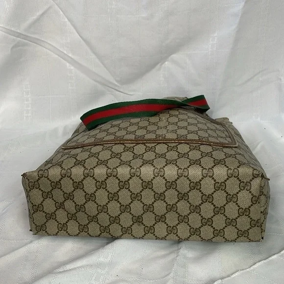 Vintage Gucci Supreme GG Monogram Sherry Line Tote Bag Designer - Picture 10 of 17